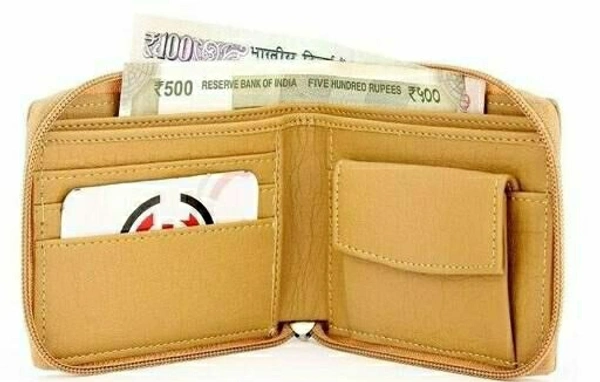Zipper Beige Wallet