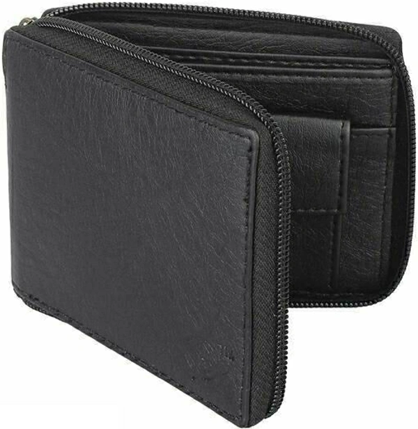 Zipper Black Wallet