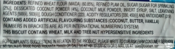 Bisk Farm  Nice Biscuits (বিস্ক ফার্ম নাইস বিস্কুট) - 19 June,2022, Coconut Biscuits Sprinkled With Sugar For Extra Taste, 150g (১৫০ গ্রাম), 6 Months (৬ মাস), Packet (প্যাকেট), Despite our attempts to provide you with the most accurate information possible,the actual packaging