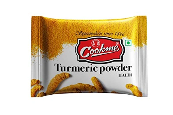 Cookme Turmeric Powder (কুকমি হলুদ গুঁড়ো) - Pouch (পাউচ), 2 May,2022, we are retailer not manufacturer of this product before use read everything carefully, Rich aroma | Adds distinct flavour to food, 8 Months, Brand-Cookme | Manufacturer-Krishna Chandra Dutta (Spices) | Country of Origin-India, 50 gm (৫০ গ্রাম)