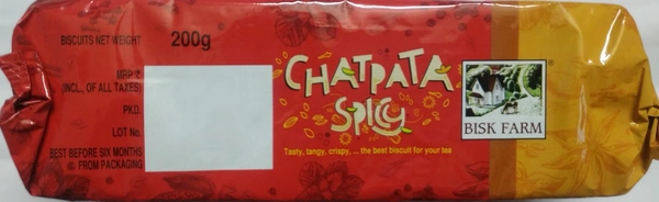 Bisk Farm Spicy Chatpata Biscuits (বিস্ক ফার্ম স্পাইসি চটপটা বিস্কুট) -  Packet (প্যাকেট), 200 gm (২০০ গ্রাম), 6 Months, 3 July,2022