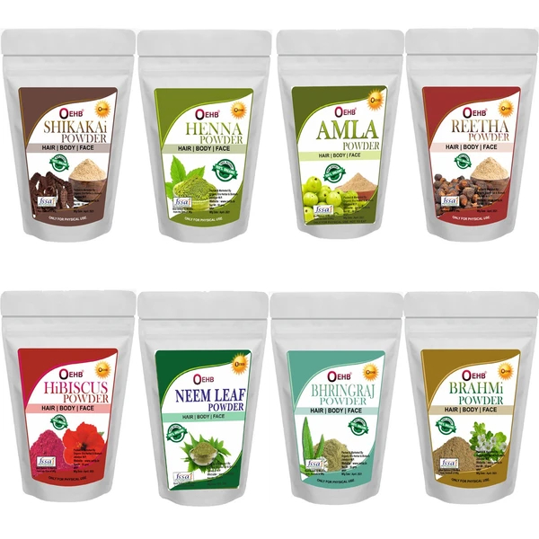 OEHB Amla,Reetha,Hibiscus,Shikakai,Neem Leaf,Brahmi,Henna And Bharingraj Powder