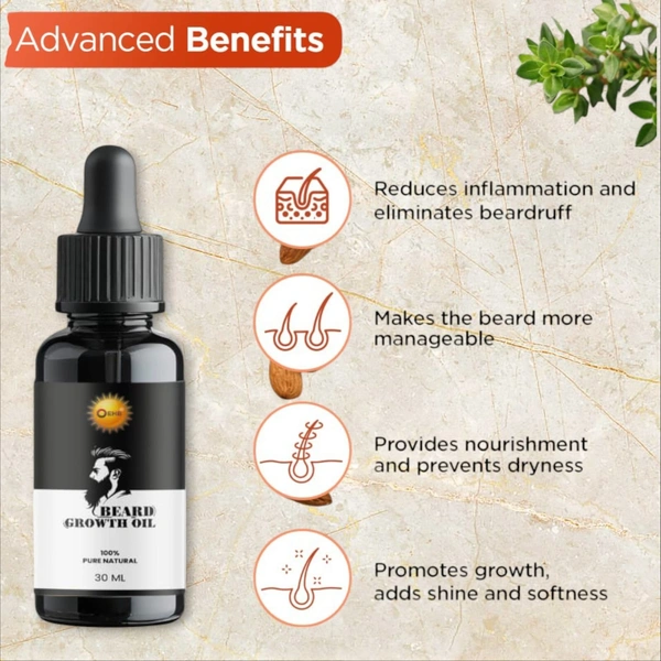 OEHB Beard & Hair Growth Oil, 30ml