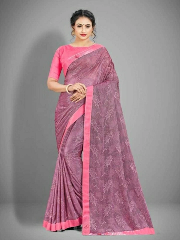 Printed Fashion Lycra Blend Saree - Green