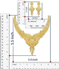 MANSIYAORANGE Alloy Jewel SetEarring & Necklace Set - Golden