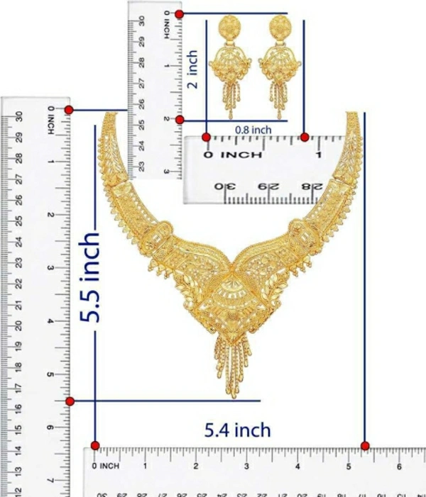 MANSIYAORANGE Alloy Jewel SetEarring & Necklace Set - Golden