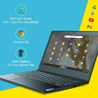 Lenovo IdeaPad 3 Chromebook Celeron Dual Core - (4 GB/64 GB EMMC Storage/Chrome OS) CB 11IGL05 Thin and Light LaptopStylish & Portable Thin and Light Laptop11.6 Inch HD TN 250nits Anti-glareLight Laptop without Optical Disk Drive7 Days Replacement Policy, No questions asked. - Black, 11.6 inches