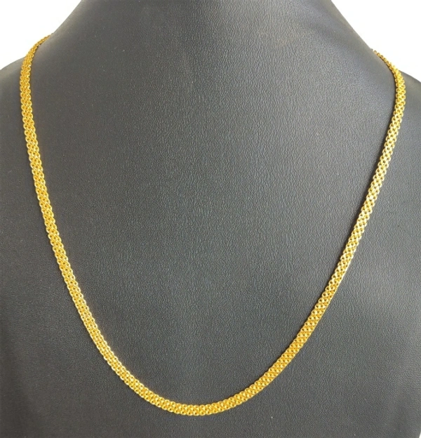 Khushal Stylish & Trendy Most Popular Beautiful Design Golden light Gold Plated Chain (22 Inch) Gold-plated Plated Brass ChainColor: GoldIdeal For: Boys, Men, Girls - Golden