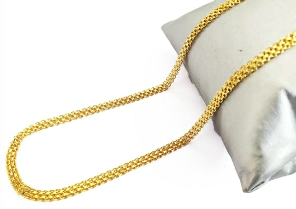 Khushal Stylish & Trendy Most Popular Beautiful Design Golden light Gold Plated Chain (22 Inch) Gold-plated Plated Brass ChainColor: GoldIdeal For: Boys, Men, Girls - Golden