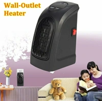 CONAVA Portable Heater, 400W Handy Heater Compact Plug-In Portable Digital Electric Heater Fan Wall-Outlet Handy Air Warmer Blower Adjustable Timer Digital Display for Home/Office/Camper. Portable Heater, 400W Handy Heater Compact Plug-In Portable Digital Electric Heater Fan Wall-Outlet Handy Air Warmer Blower Adjustable Timer Digital Display for Home/Office/Camper. Fan Room Heater - Black