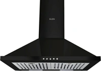 Glen Mia BLK 60 BF LTW Wall Mounted Chimney60 cm : Suitable for 3-4 Burners750 CMHBaffle Filter : Uses panels to separate grease & spice, half-yearly cleaningNeeds regular manual cleaning of the filtersVery effective in removing odor10 Days Replacement Policy, No questions asked. - Black, 60 CM