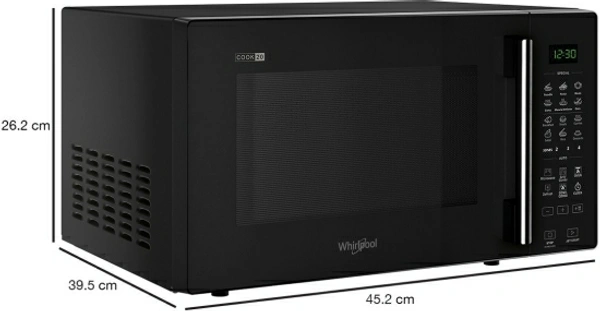 Whirlpool 20 L Convection Microwave OvenColor: Black20 LConvection : Can be used for baking along with grilling, reheating, defrosting and cookingFeather Touch : Modern, easy-to-use touch controlsChild Lock :  Ensures complete safety especially for homes with small children10 Days Replacement Policy, No questions asked.Hurry, Only a few left! - Black