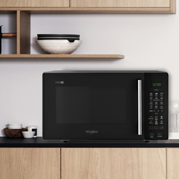 Whirlpool 20 L Convection Microwave OvenColor: Black20 LConvection : Can be used for baking along with grilling, reheating, defrosting and cookingFeather Touch : Modern, easy-to-use touch controlsChild Lock :  Ensures complete safety especially for homes with small children10 Days Replacement Policy, No questions asked.Hurry, Only a few left! - Black