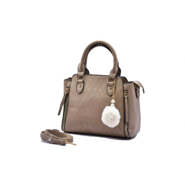 Sling Bag Solid PU Brown0040 - 25-22 cm, Brown