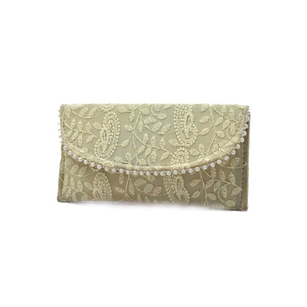 Hand Purse-0023 - Medium (22-12cm), Cream