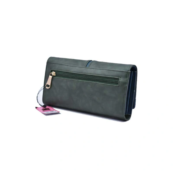 Purse Pu Leather-0046 - Medium (22-12cm), Green