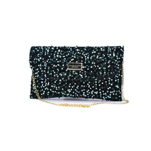 Sling Purse Gorgeous Party Wear-0033 - Purse With Chain Sling, Black