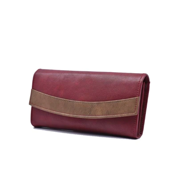 Hand Purse Pu Leather-0060 - Medium (20-10cm), Maroon