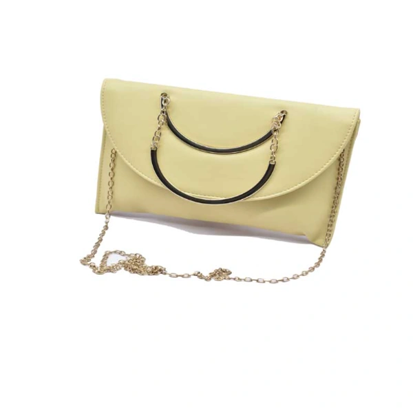 Sling Bag Pu Leather-0063 - Medium (23-16cm), Yellow