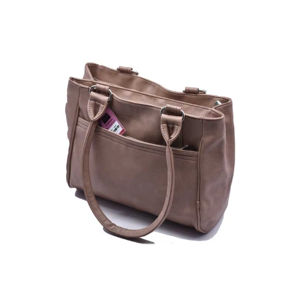 Side Bag Pu Leather-0041 - Medium(38-26cm), Cream