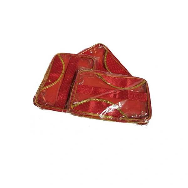 Makeup Pouch Red-0073 - Medium(23-16cm), Red