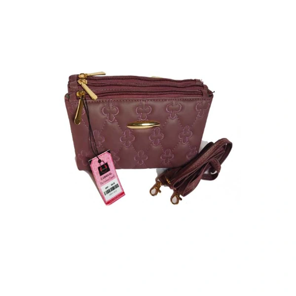 Sling Purse Pu Leather - Medium(22-10cm), Violet