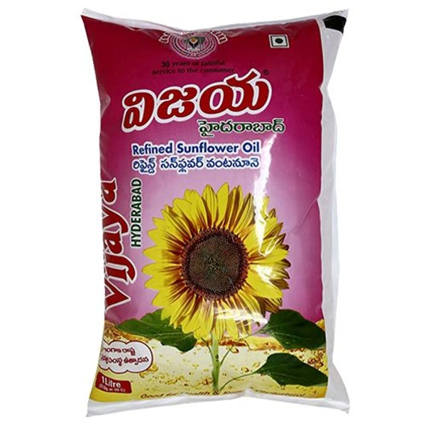 Vijaya Refined Sunflower Oil - 1Lr.