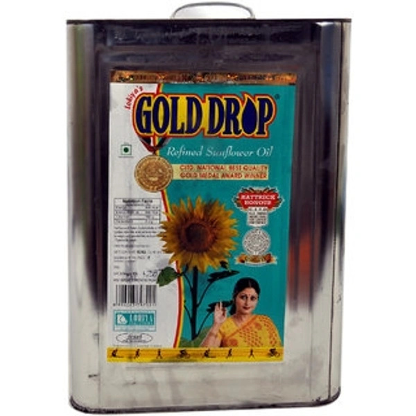 Gold Drop Sunflower Oil - 15KG TIN