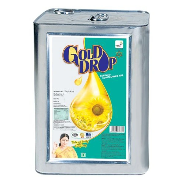 Gold Drop  Sunflower Oil - 15Lr. Tin