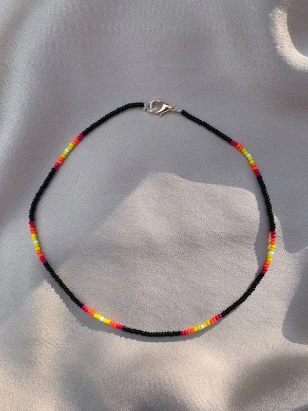 Black Beads Necklace