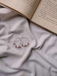 Lilac Hoops - lilac and white, 3mm