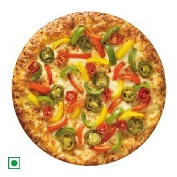 Pizza Club Hot 5 Pepper Pizza - Capsicum , Green Chill , Red Bell Pepper , Red Peprika  & Jalapeno - Medium