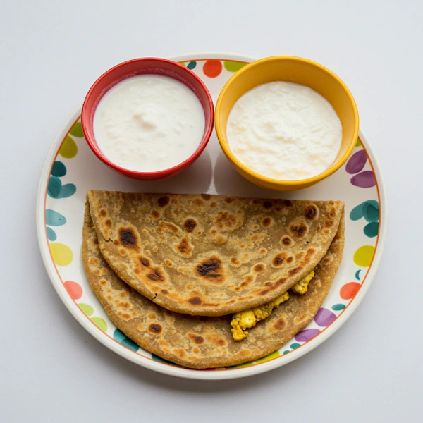 Ram Pavitar Bhojnalay Paneer Paratha With Curd