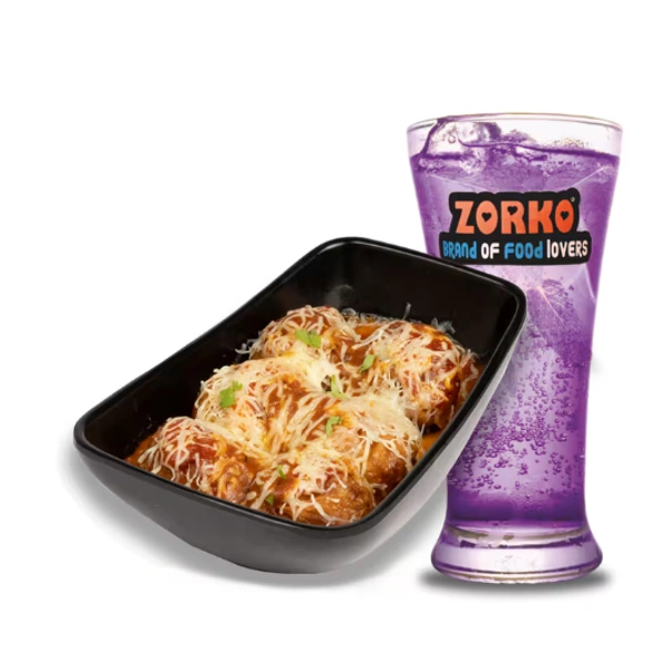 Zorko    Chessy Melting Gravy Momos + Any Mojito