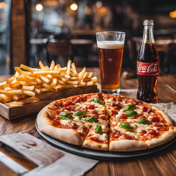 Pizza Club Combo Offer -  Veg Treat Pizza + French Fries + 500  ml Coke