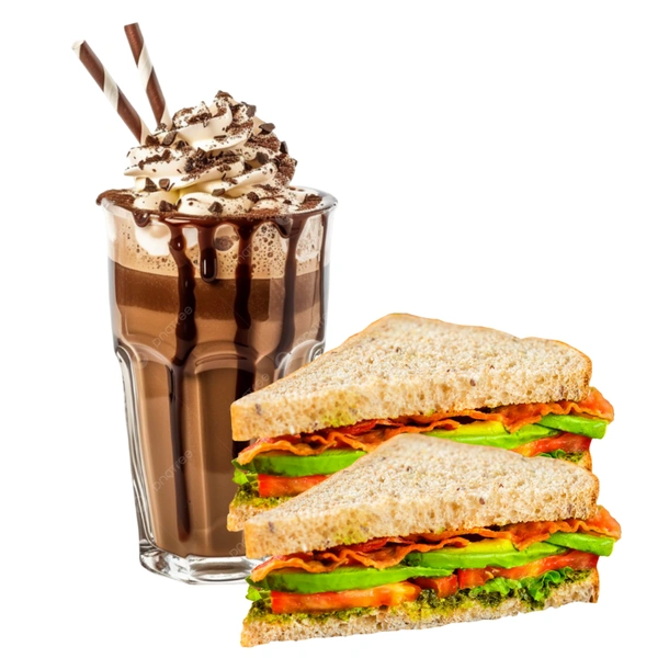 Modern cafe Cold coffee + Sandwich 