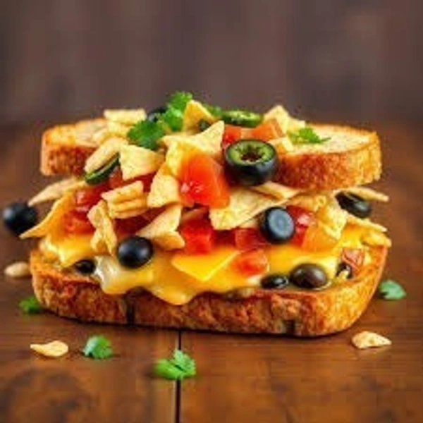Om Baker & Cafe Nacho Crispy Sandwich