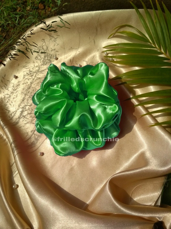 Green Pop Scrunchie - Green, L