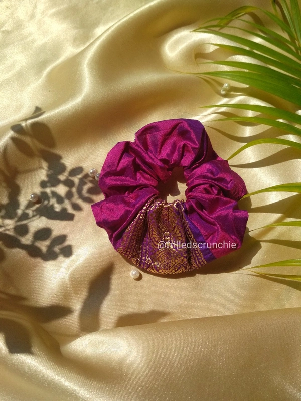 Magenta Ethnic Scrunchie - Magenta, M