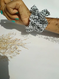 Black And White Polka Dots - white, M
