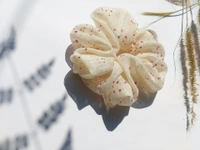 Red Polka Dot Scrunchie - white, XXL