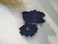 Midnight Blue Frilled Scrunchies - L