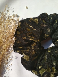 Olive Double Layer Scrunchie