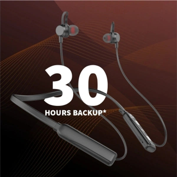 U&I Crash 30Hrs MusicTime WirelessNeckband with Call Vibration Alert Bluetooth Headset - black, use coupon code "BTFLAT80" to get ₹80 discount, within 5 to 8 days, 7 days replacement from delivery