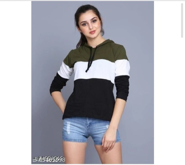 Girls Hoddie Red -White - x