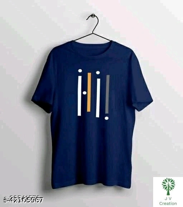 Urban Cotton T-shirt For Men - blue, free