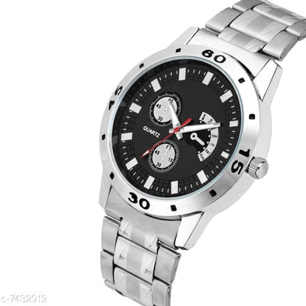 mans classic silver strp watch