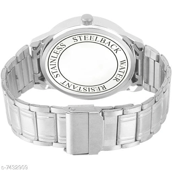 mans classic silver strp watch