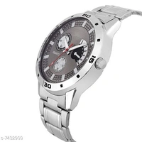 mans classic silver strp watch