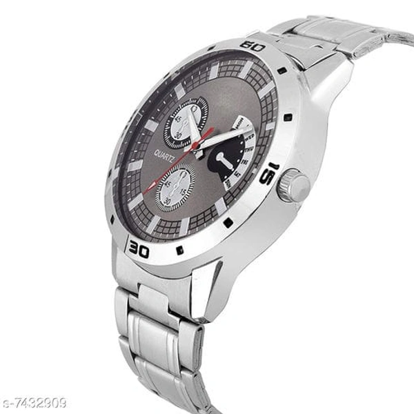 mans classic silver strp watch